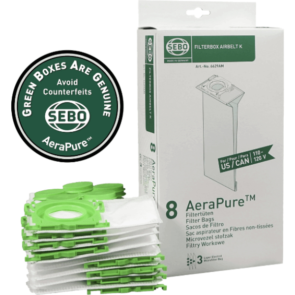 SEBO Airbelt K Filter Bags 6629AM/6629ER