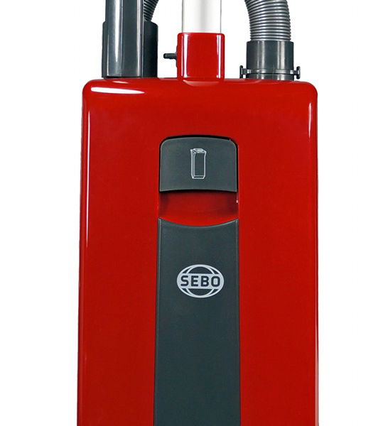 SEBO AUTOMATIC X4 Boost Red upright vacuum, model 90505AM, full front view