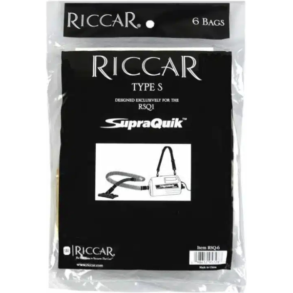 Riccar Genuine SupraQuik Type S Vacuum Bags - 6 Pack